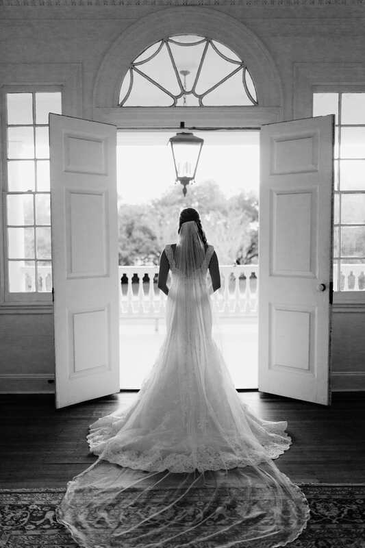 bride at The Lowndes Grove Plantation