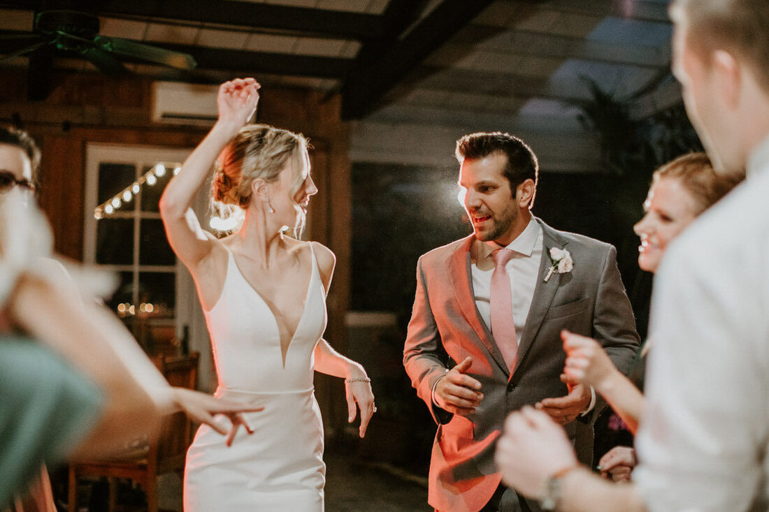dancing at beautiful wedding photoshoot